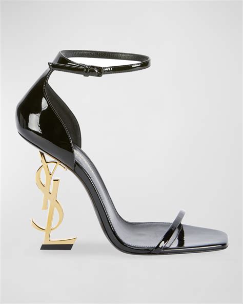 ysl white pumps gold heel|YSL sandals.